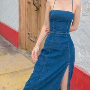 Denim Fitted Dress