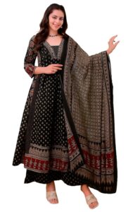 Women's  Anarkali Kurta and Pant with Dupatta Set - Copy